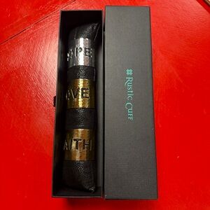 RUSTIC CUFF 3 HOPE LOVE FAITH  CUFF BRACELETS AILVER AND GOLD